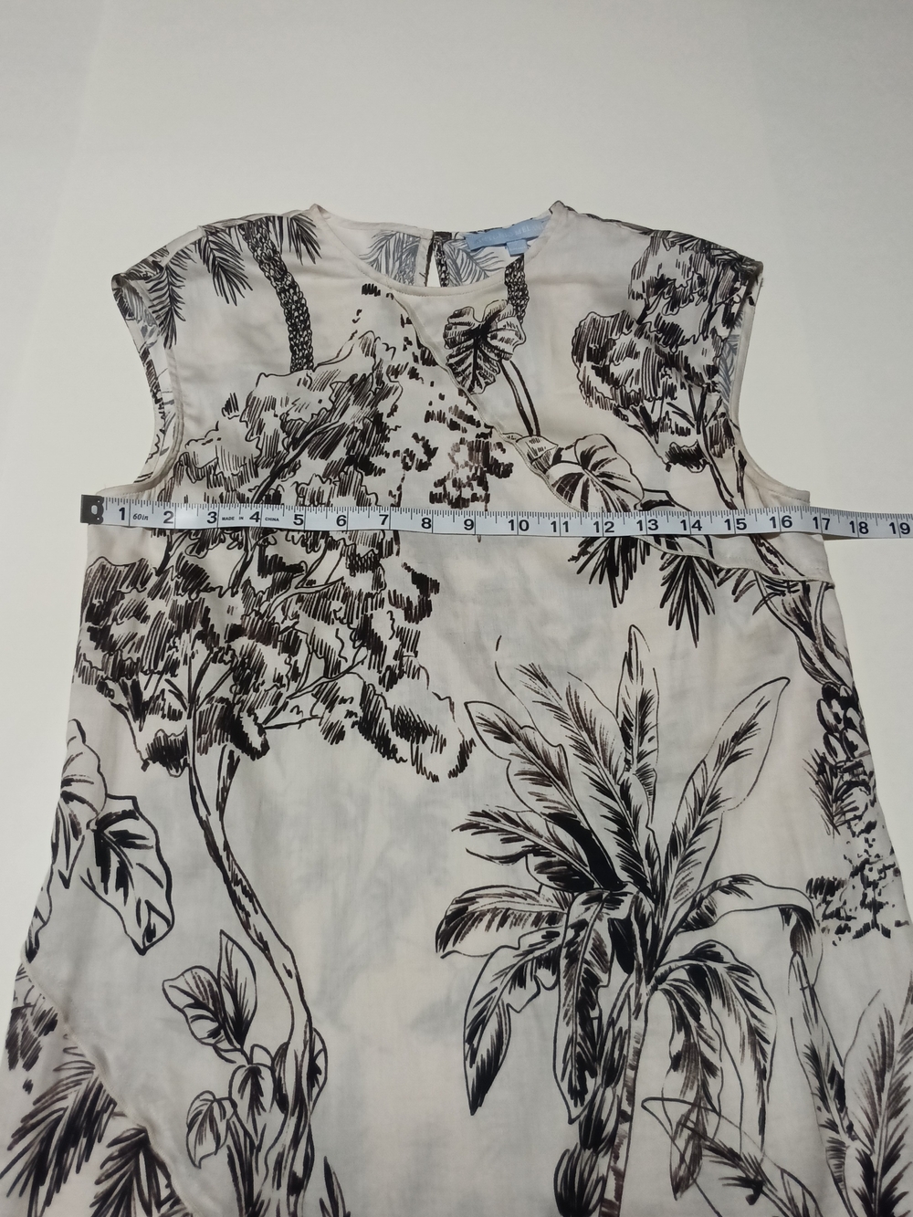 Antonio Melani Tessa Toile Palm Tree High-Low Asymmetric Midi Dress Size 2 - Picture 9 of 11